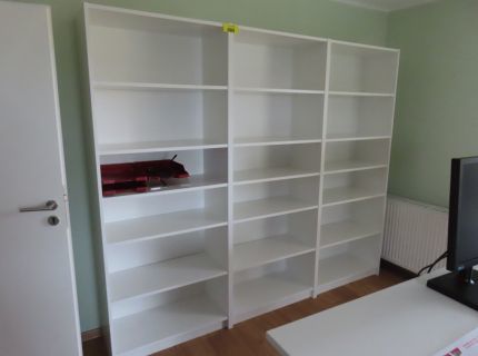 3 Aktenregale Kunststoff weiß jeweils