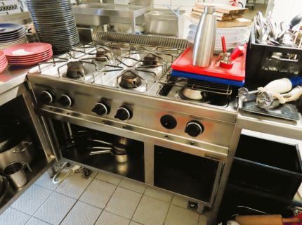 1 Edelstahl-Gasherd Fabr. Bergman.fire Typ