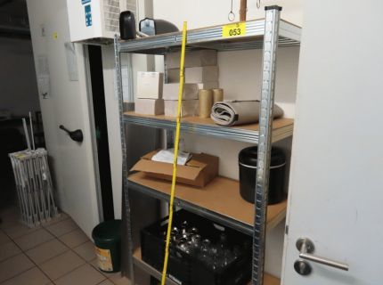 1 Metall-Steckregal mit Holzböden ca.