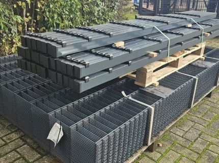 1 Komplettset-Zaunpaket 75 m RAL7016