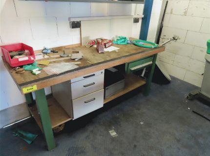 1 Werkbank Holzarbeitsfläche mit Ablagefach