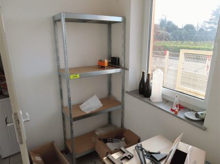 1 Metallsteckregal Metall/Holz ca. 100