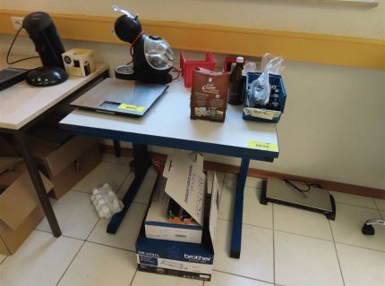 1 Beistelltisch höhenverstellbar grau-blau