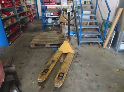 1 Handhubwagen Fabr.: unbekannt gelb-schwarz