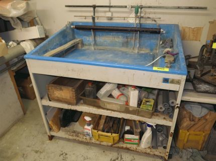 1 Teile-Waschbecken blau/grau