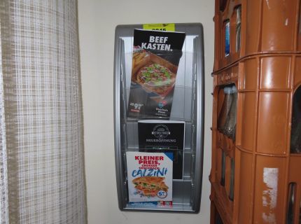 1 Prospekthalter wandmontiert silber