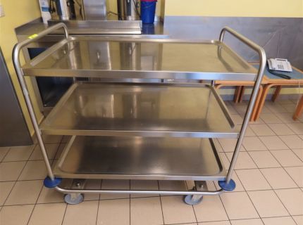 1 Edelstahl-Servierwagen 3-etagig Fabr. Blanco