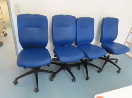 4 Bürodrehstühle Fabr. Dauphin Kunstleder