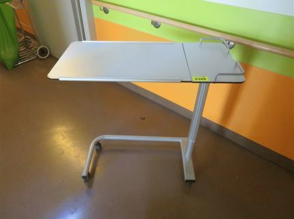 1 Nachttisch-Tablett/Server grau rollbar höhenverstellbar
