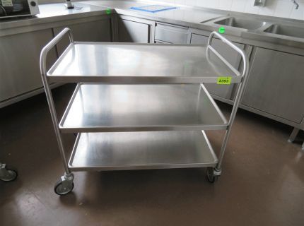 1 Edelstahl-Servicewagen Fabr. Hupfer 3-etagig