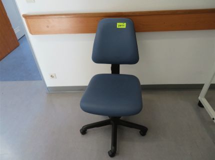 1 Bürodrehstuhl Kunstlederbezug blau -