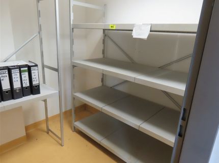 2 Alu-Regale Fabr. Hupfer ca.