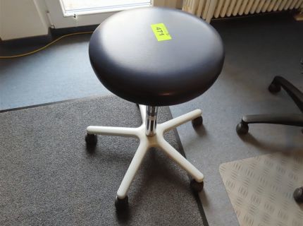 1 Drehhocker Kunstleder blau -