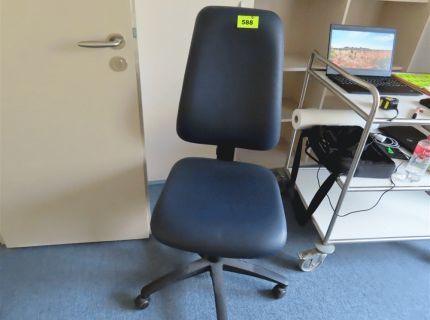 1 Bürodrehstuhl Kunstleder blau -