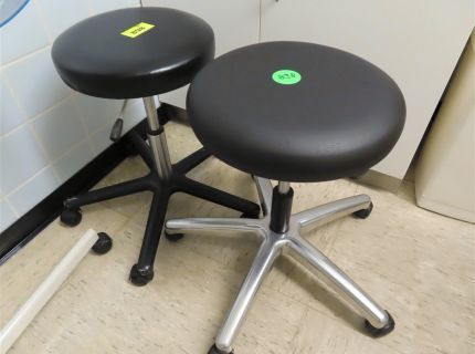 2 Drehhocker Kunstleder schwarz -