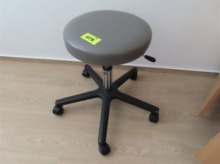 1 Drehhocker Kunstleder grau -