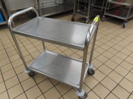 1 Edelstahl-Servierwagen 2 Etagen -