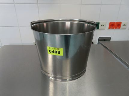 1 Edelstahl-Eimer mit Henkel -