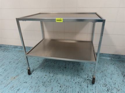 1 Edelstahl-Mehrzweckwagen 2-etagig - HG/2.Et./OP