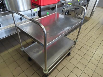 1 Edelstahl-Servierwagen 2 Etagen -