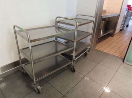 2 Edelstahl-Servierwagen 3 Etagen -