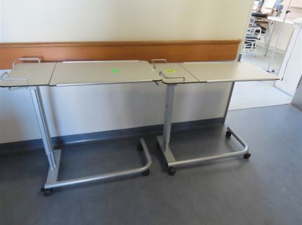 2 Nachttisch-Tablett/Server Fabr. Stiegelmeyer alufarben