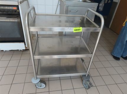 1 Edelstahl-Servierwagen 3-etagig - HG/2.Et./2e/04