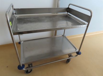 1 Edelstahl-Servierwagen 2 Etagen -