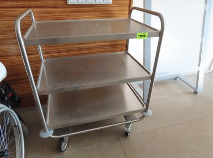 1 Edelstahl-Servierwagen 3 Etagen -