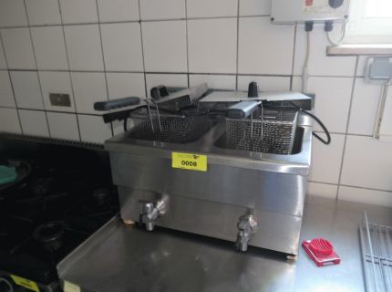 1 Doppelfritteuse Edelstahl