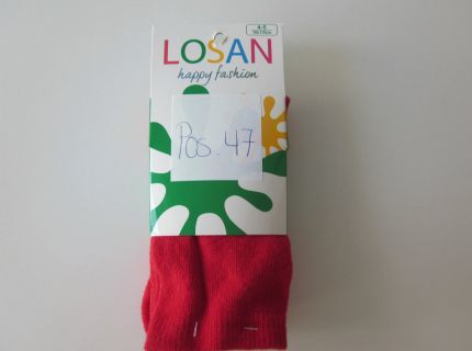 1 Socken rot Größe: 104-110cm