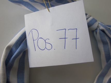 1 Haarreif blau-weiß gestreift mit