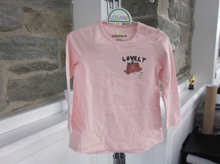 1 Langarm-Oberteil Farbe: rosa mit