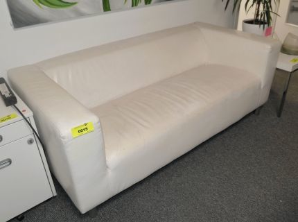 1 Sofa Leder Weiß