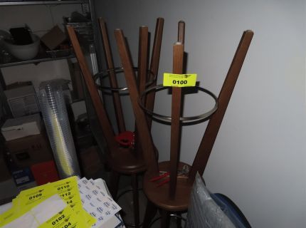 1 Posten Barhocker Holzoptik ca.