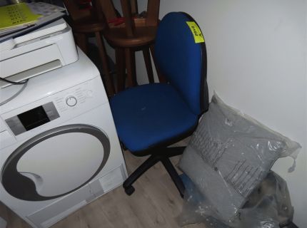 1 Bürodrehstuhl Stoffbezug blau