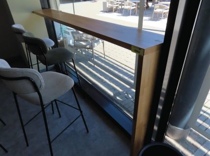 2 Stehtisch Holzoptik hell ca.