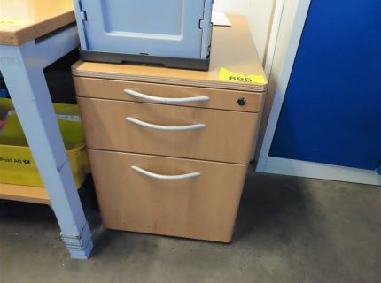 1 Rollcontainer Buche 3 Auszüge