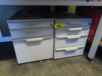2 Rollcontainer grau 1 x
