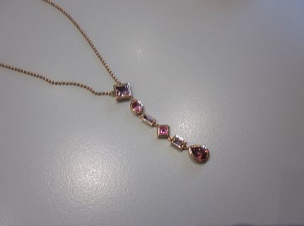 1 Collier mit Farbsteinen RG