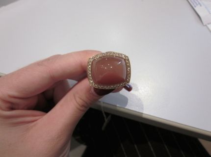 1 massiver Ring mit Mondstein
