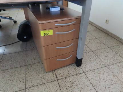 2 Rollcontainer Buche 3 Auszüge
