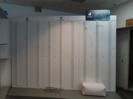 1 Wandpräsentationsystem Aufschrift Deuter ca.